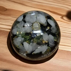Cristal de roche, Jade néphrite, Quartz rose, Tourmaline noire