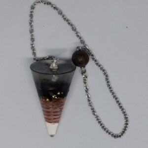 Pendule Orgonite : Cristal de roche, Shungite